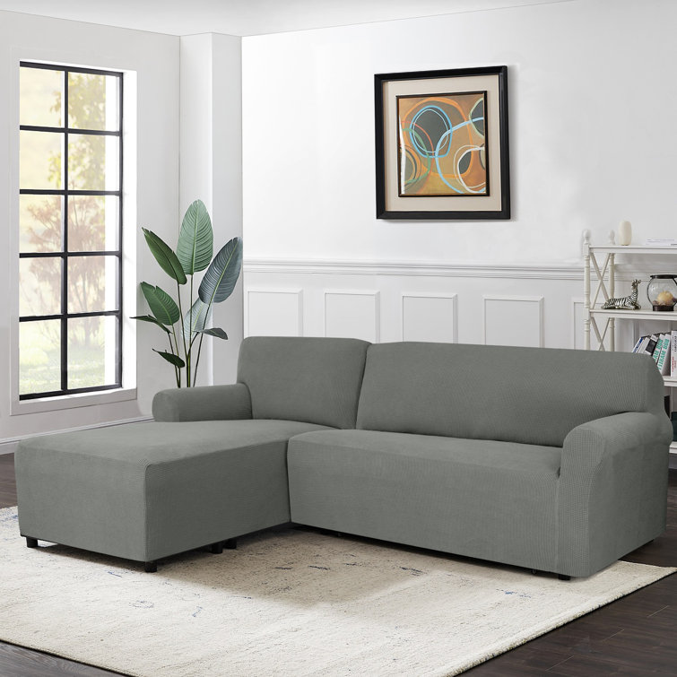 Winston Porter Bolee LShaped Jacquard Box Cushion Sofa and Chaise